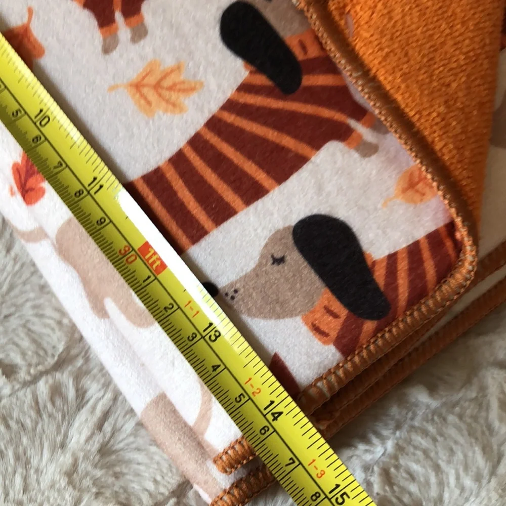 Autumn Dachshund Print Drying Mats